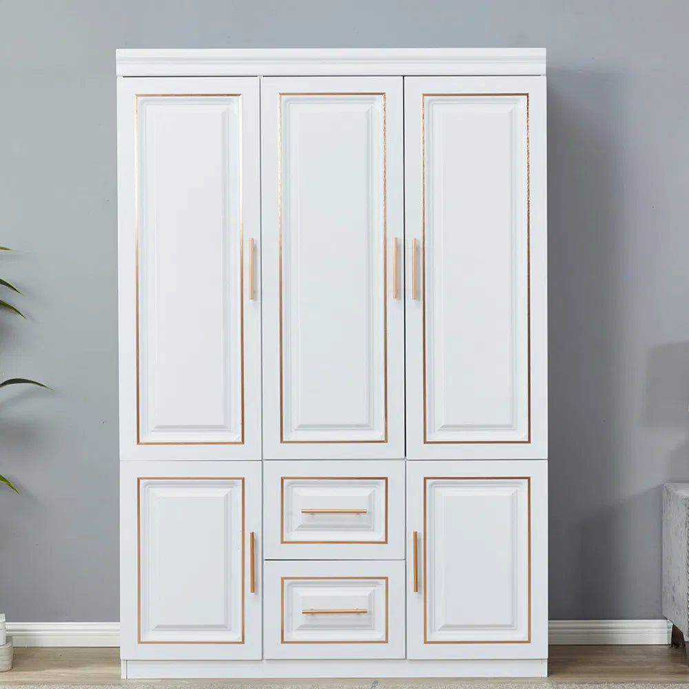 Wood Wardrobe Closet Spacious Storage Bedroom