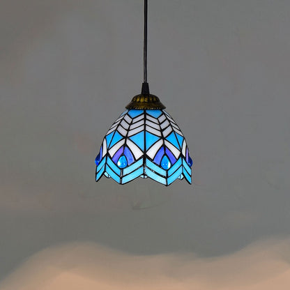Retro Mediterranean Creative Stained Glass Chandelier