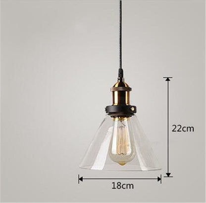 Nordic Industrial Home Bedroom Glass Chandelier