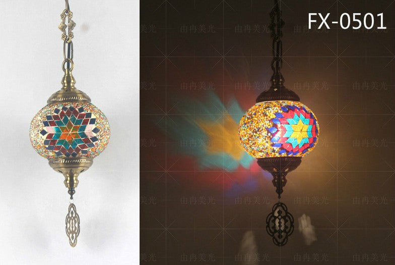 Multicolor Glass Turkish Chandelier