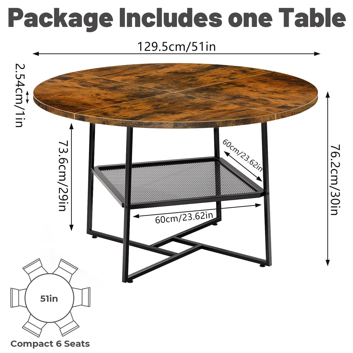 Black Round Dining Table