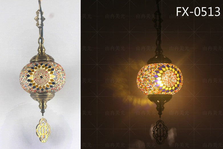 Multicolor Glass Turkish Chandelier