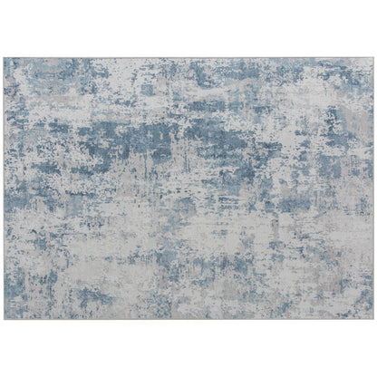 Area Rug 8x10, Machine Washable Rug, Non-Slip Modern Abstract Floor Carpet For Living Room, Bedroom, Dining Room, Blue