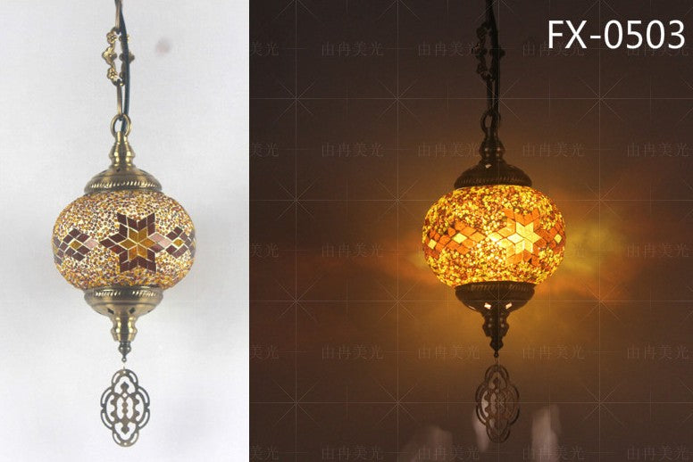 Multicolor Glass Turkish Chandelier