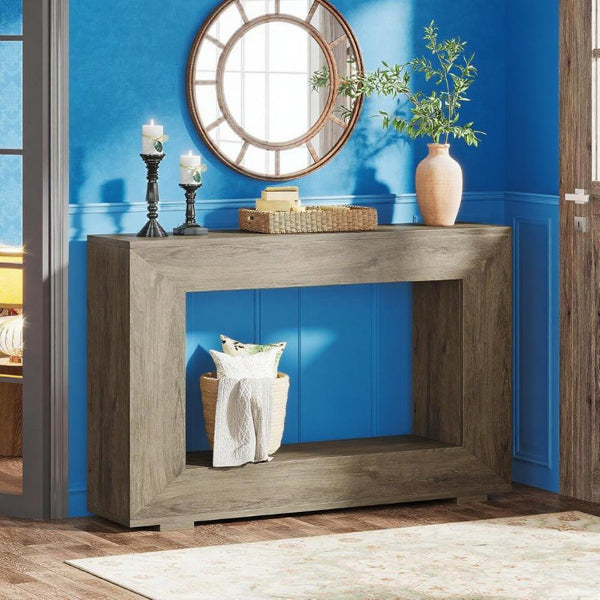 Farmhouse Wood Console Table Rustic Vintage