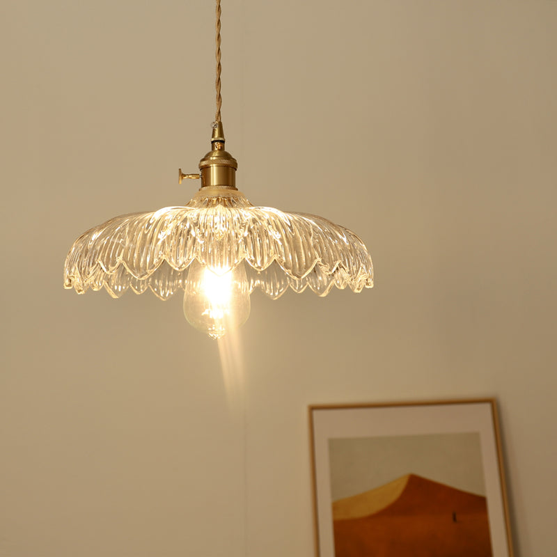 Fashion Simple Vintage Brass Glass Chandelier