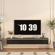 Black LED Wall TV Stand