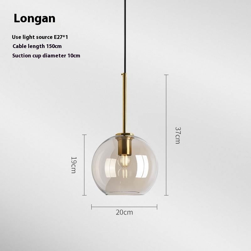 Creative Glass Chandelier Retro Restaurant Bedside Lamp