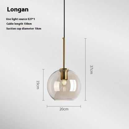 Creative Glass Chandelier Retro Restaurant Bedside Lamp