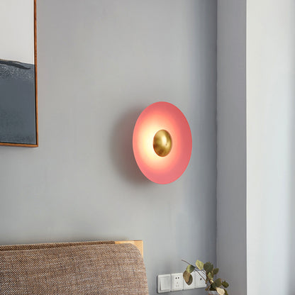 Bedroom Bedside Background Wall Round Led Wall Lamp