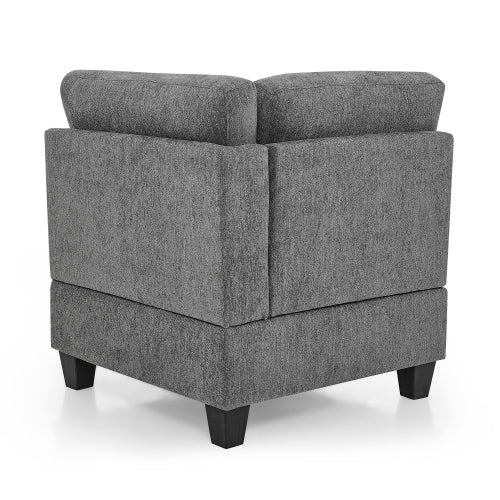 Grey Chenille Corner Sofa