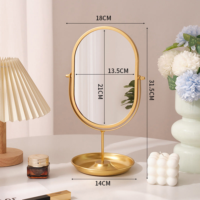 Household High-value Dressing Table Bedroom Desktop Makeup Mirror Lightweight