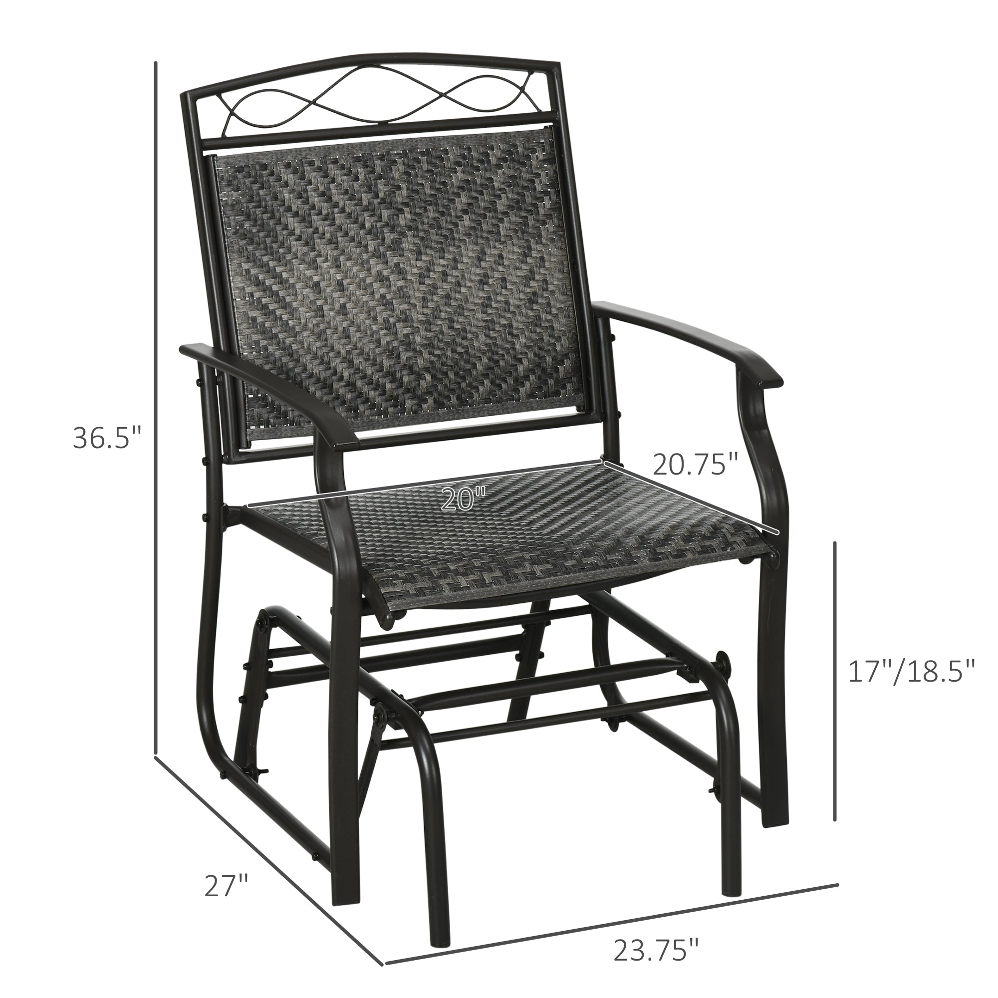 Outdoor Rattan Glider Chairs