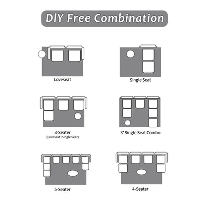 Modern Memory Foam Compressed Sofa,Single Chaise Longue For Living Room,Pet-Friendly Cloud Modular Sectional Sofa,Corduroy Fabric,Movable Ottoman,No Assembly Required,Grey