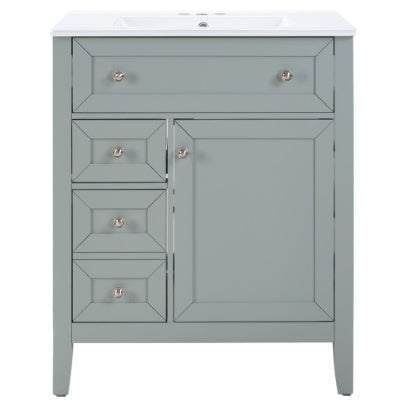 Gray Ceramic Vanity Sink