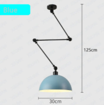 Modern Simple Personality Adjustable Light Creative Nordic Dining Room Bar Bedroom Bedside Collapsible Single-head Droplight