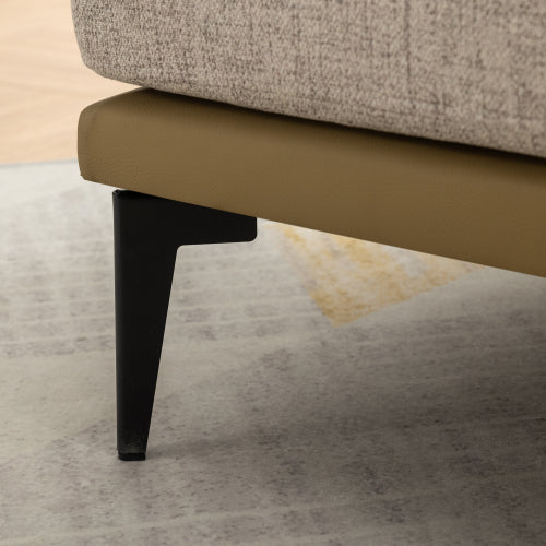 Modern Two-tone Barrel Fabric Chair, Upholstered Round Armchair For Living Room Bedroom Reading Room, Mustard Green