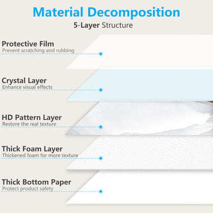 Irregular Gold Stripes Marble Kitchen Bathroom Decoration Modern Simple Style Wall Stickers Waterproof Peel And Stick Wallpaper Free Cutting PVC Self-adhesive Wall Stickers