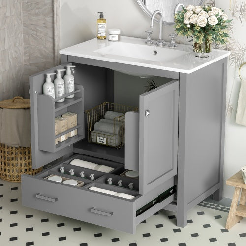 Gray Single Sink Vanity