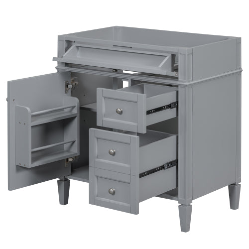 Gray Vanity Without Sink