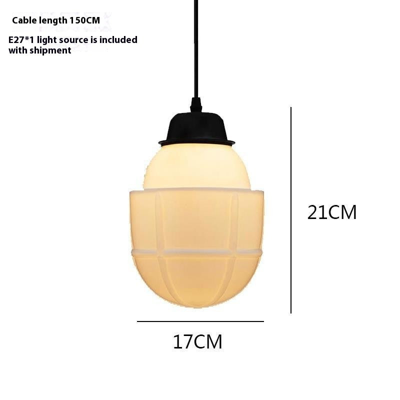 Simple Personality Retro Industrial Style Living Room Dining Room Single Head Cream Chandelier