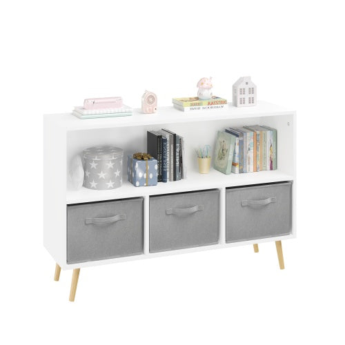 White Fabric Kids Bookshelf
