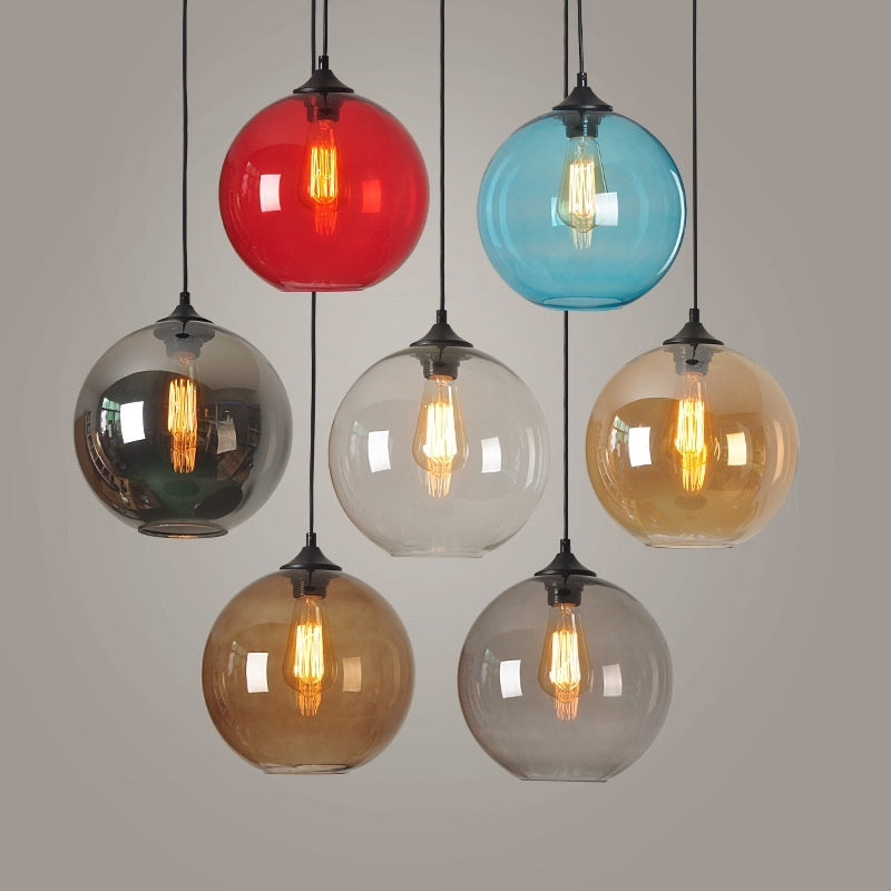 Creative Colored Glass Ball Chandelier