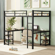 Black Metal Loft Bed