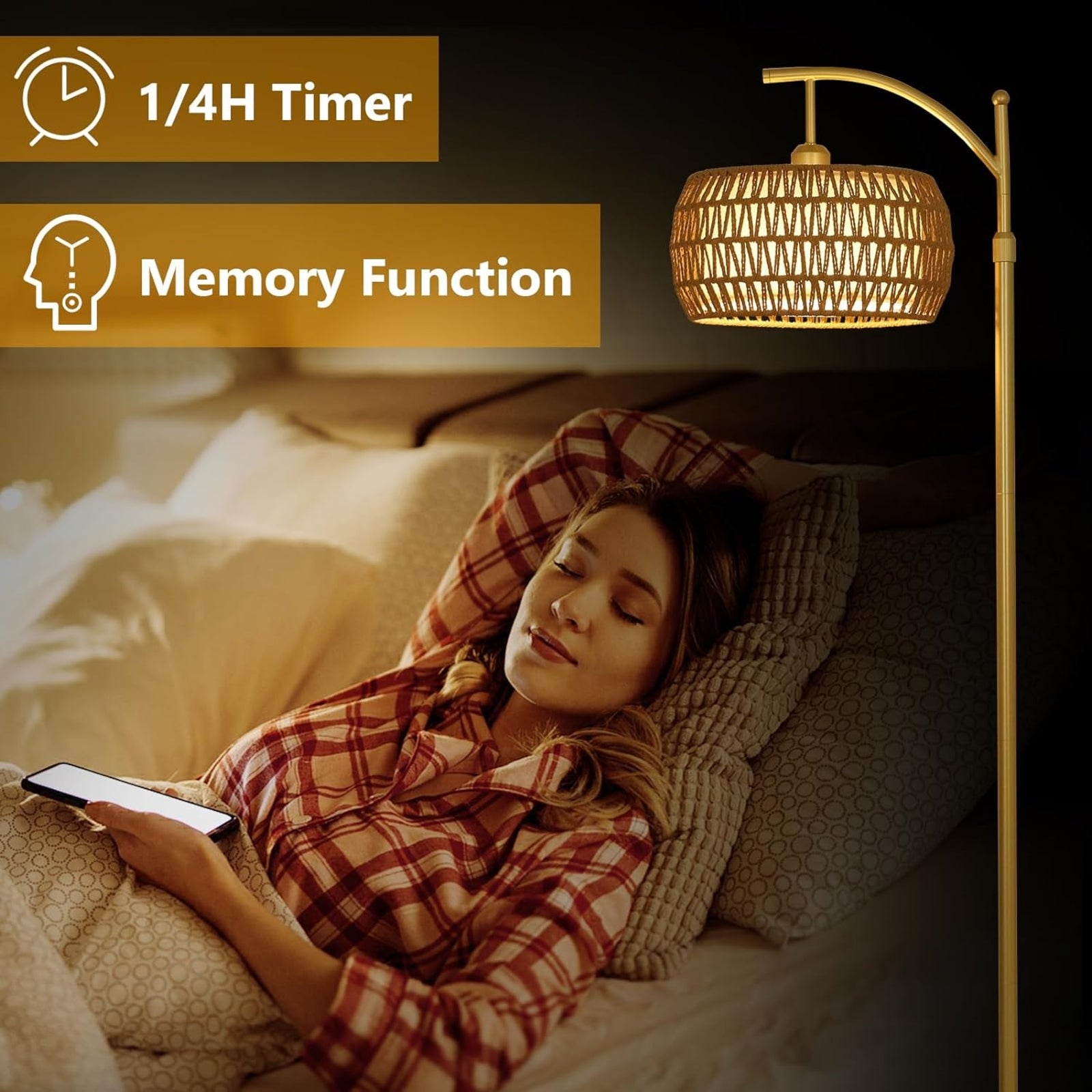 Gold Dimmable Floor Lamp