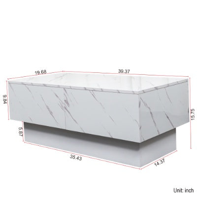 White Sliding Coffee Table