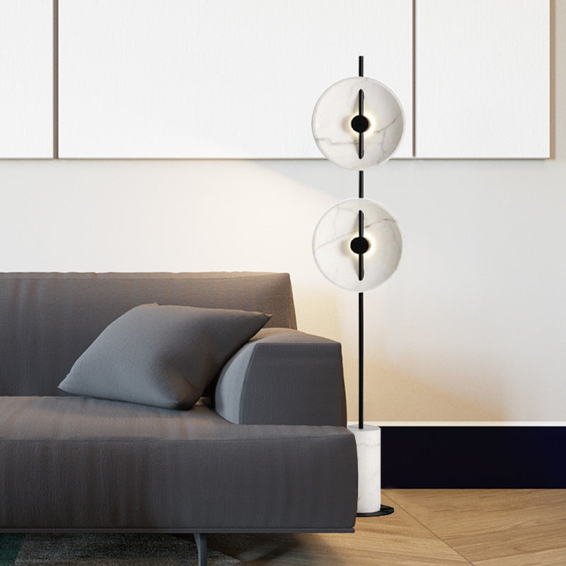 White Marble Living Room Floor Lamp Art Bedroom