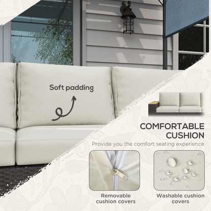 3-Seat Outdoor Patio Sofa with Cushions