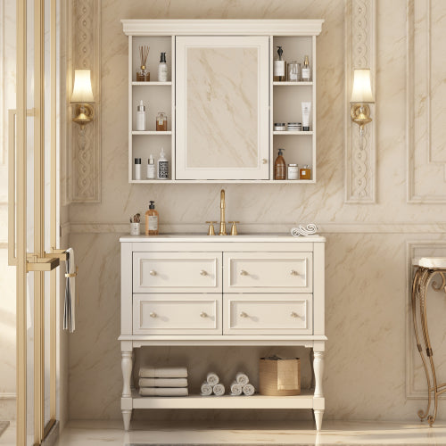Wood Adjustable Bathroom Vanity