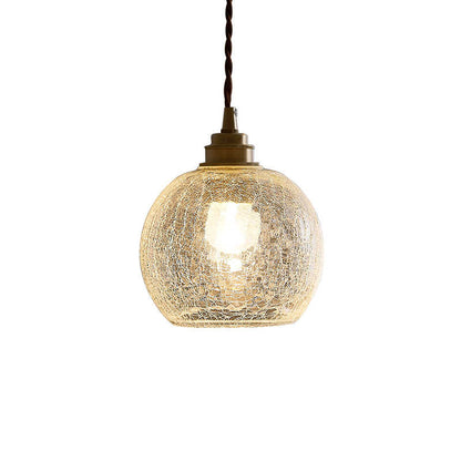 Retro Simple Brass Glass Ball Chandelier