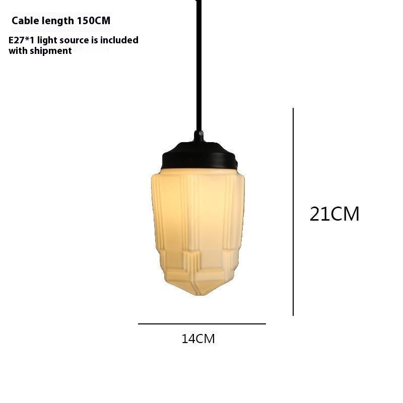 Simple Personality Retro Industrial Style Living Room Dining Room Single Head Cream Chandelier