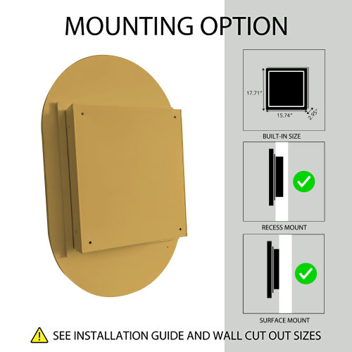 Matte Gold Medicine Cabinet