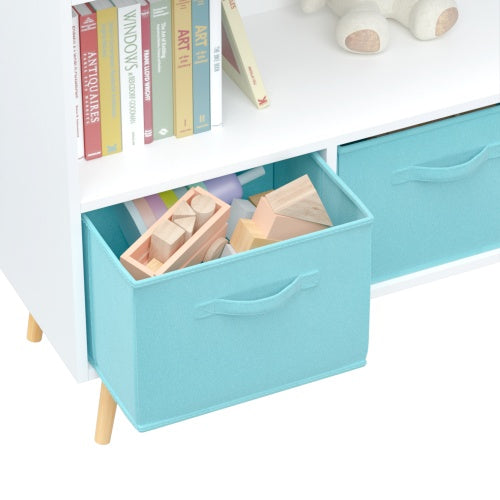 Blue Fabric Kids Bookshelf