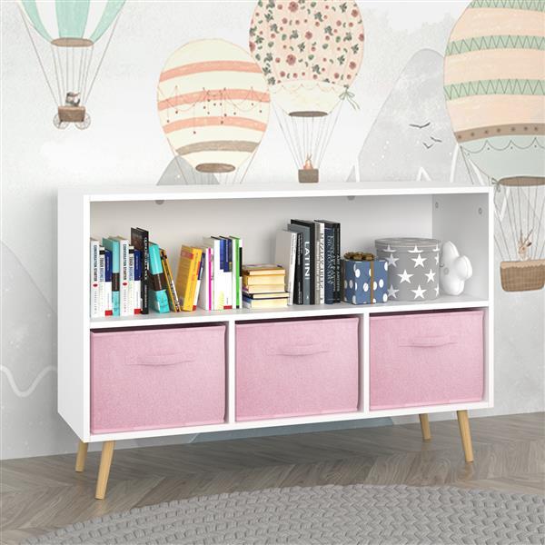 White Fabric Children's Bookcase