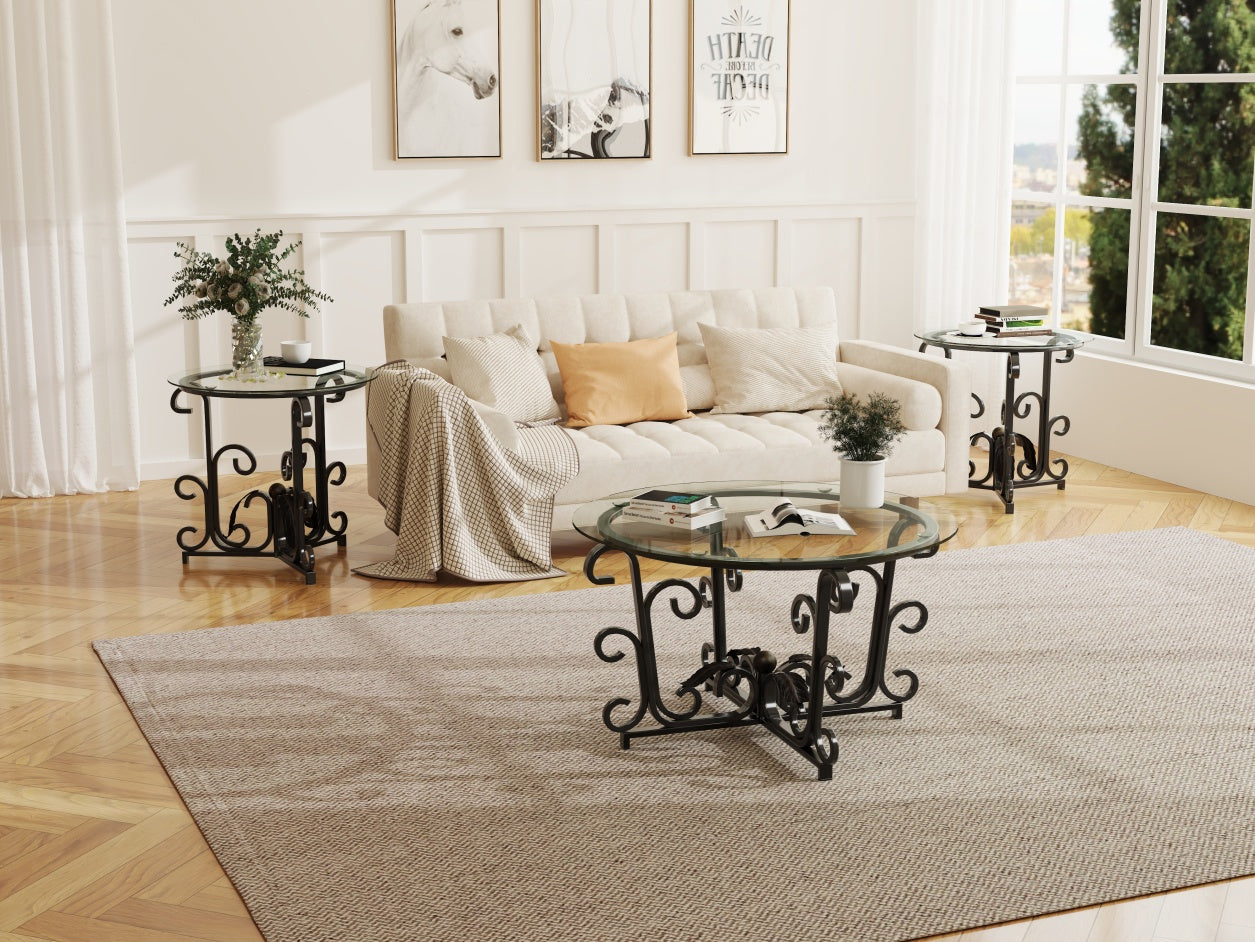 Compact Glass Coffee Table