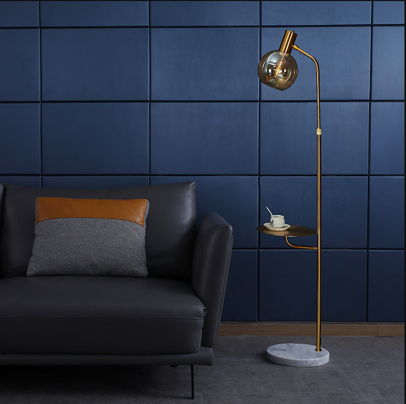 Iron Glass Floor Lamp