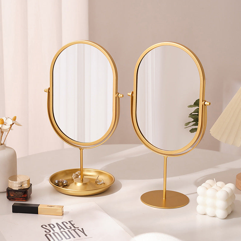 Household High-value Dressing Table Bedroom Desktop Makeup Mirror Lightweight