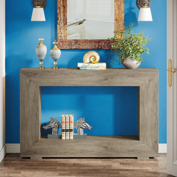 Farmhouse Wood Console Table Rustic Vintage