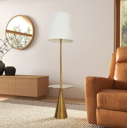 Brass Accent Floor Lamp