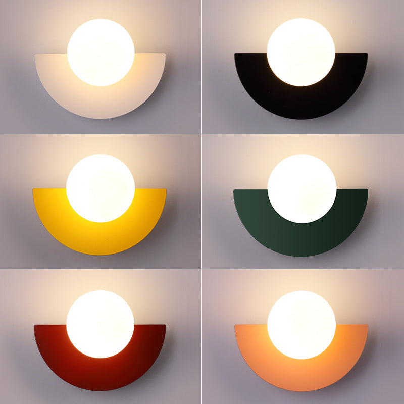 Simple Living Room Background Wall Colorful Wall Lamp