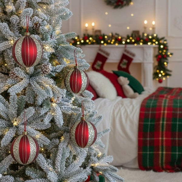 Glass Festive Ball Ornaments