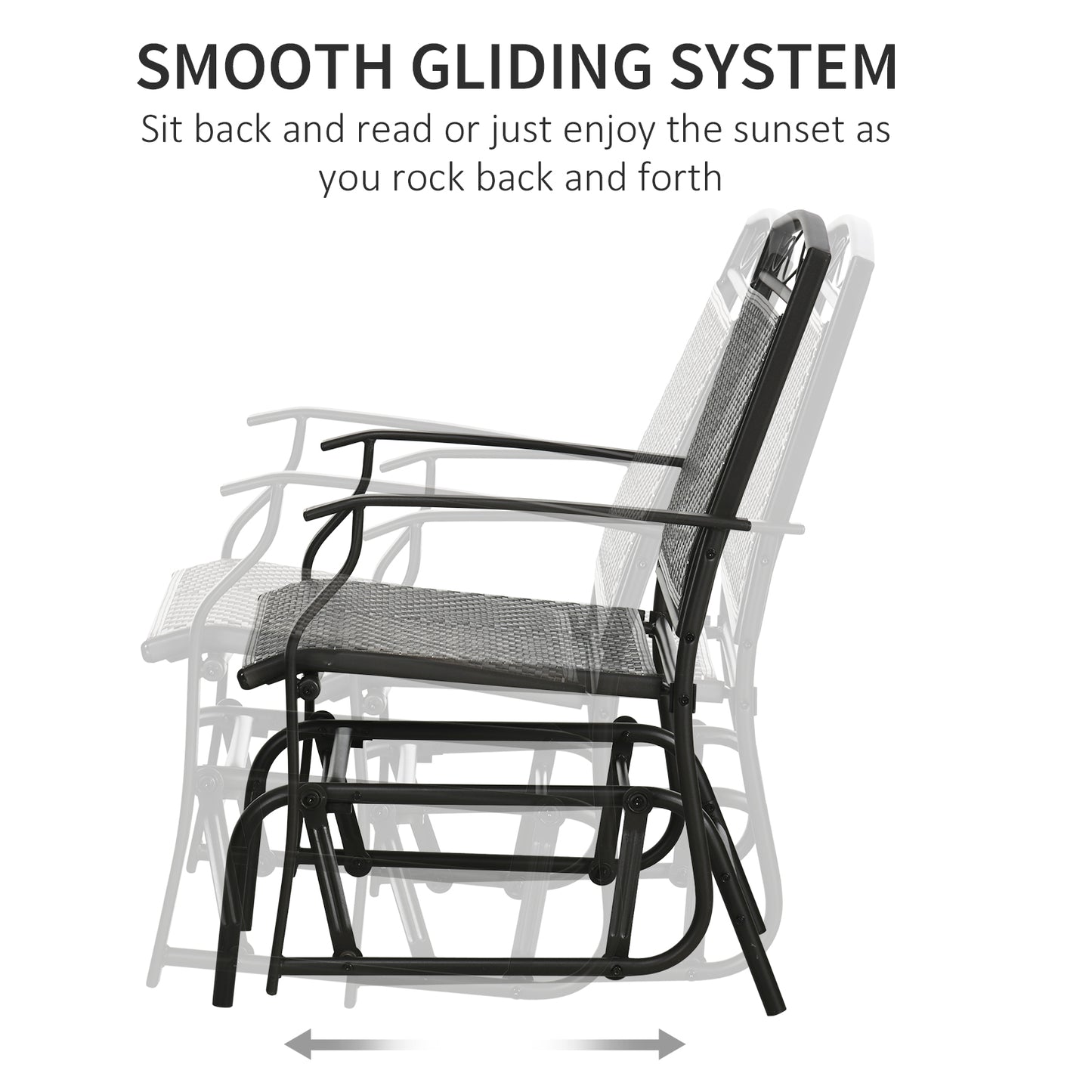 Set of 2 Outdoor Glider Chairs