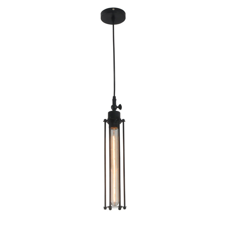 American Small Droplight Dining Table Wrought Iron Flute Simple