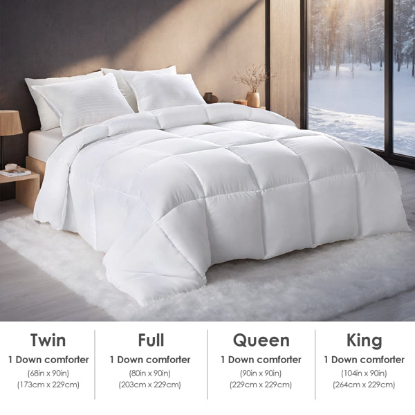 White Oversized Checkered Quilted Plump Duvet Luxury Hotel-grade Comfort For Bedrooms And Guesthouses. Winter-weight Warmth For Single/double Beds. Premium Breathable Microfiber Fabric. The Ultimate C