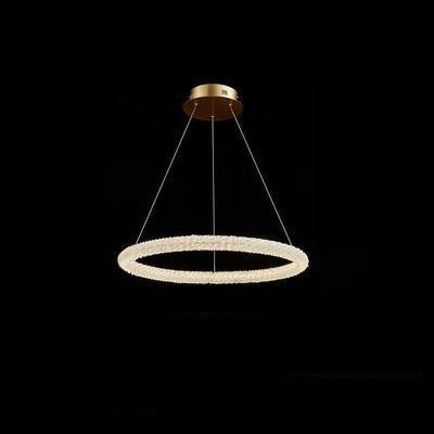 Crystal Ring Chandelier 100cm Tiered Design