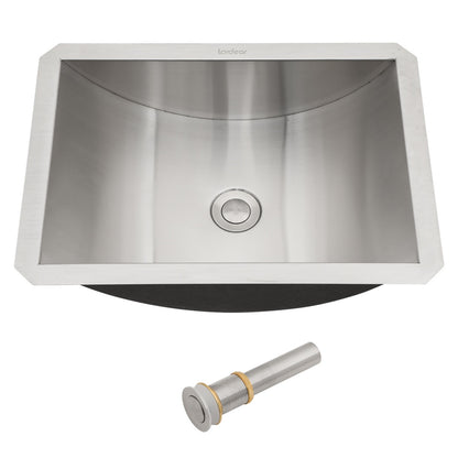 Brushed Nickel Stainless Steel Undermount Bathroom Sink With Pop-Up Drain, Easy To Clean, Durable, Noise-Reducing